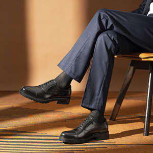 Nouveauté Automne – Chaussures Habillées et de Mariage pour Hommes en Cuir de Vachette Pleine Fleur, Rehaussantes, Imperméables et Respirantes - Product Image 6