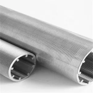 316L Stainless Steel 50um 100um Water Well Johnson Screen Wedge Wire Screen Metal Filter Screen For Oil Filtration