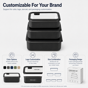 Loncheras Bento Apilables con Logotipo Personalizado, Loncheras <span class=keywords><strong>para</strong></span> Adultos Libres <span class=keywords><strong>de</strong></span> BPA, Lonchera Coreana <span class=keywords><strong>de</strong></span> Acero Inoxidable - Product Image 3