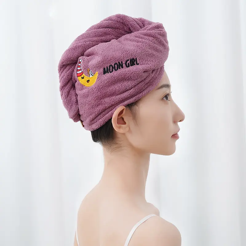 Mikrofaser-Haarstuch ultraabsorbierend schnelles Trocknen der perfekte Anti-Frozen-Turban fällt nie ab zum Trocknen von lockigem Haar