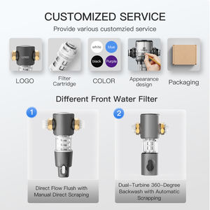 Système de pré-filtre à eau réutilisable de 40 microns purificateur d'eau de toute la maison en laiton de <span class=keywords><strong>3</strong></span>/4 pouces propre-lui-même pour le ménage - Product Image 4