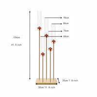 Decoración Floral para Mesa de Boda, Candelabro Alto de Hierro Dorado Hecho a Mano, Impermeable, con Múltiples Cabezas, Adorno para Navidad y Pascua