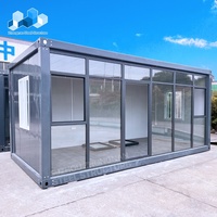 Zhongnan Panneau mural en verre modulaire portable détachable bureau préfabriqué petite maison préfabriquée maison en conteneur