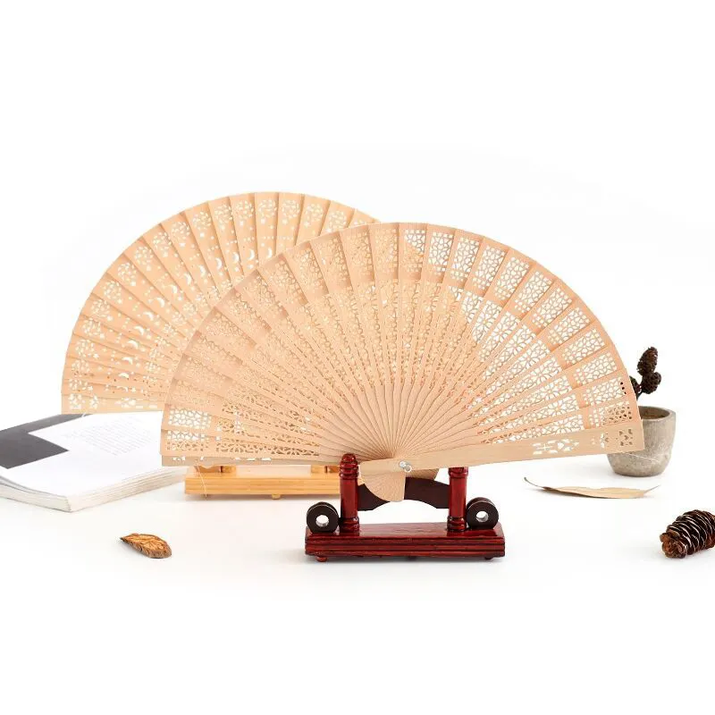 Holzventilator chinesischer Stil Geschenk Klappventilator antiker Stil ausgehöhlt Handwerk Klappventilator Dekoration Geschenk