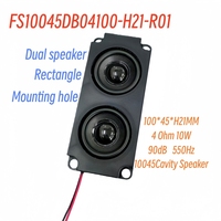 Haut-parleur double 4 ohms 10 W, cavité 100*45 mm, cadre rectangulaire, 90 dB, résonance scellée, fréquence 550-20 kHz, enceinte stéréo pour moniteur de jeu