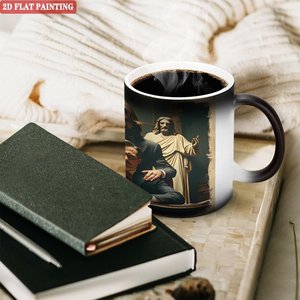 Frosted <b>Ceramic</b> <b>Mug</b> 11oz Black Heat Activated Office Daily Cup - Product Image 3
