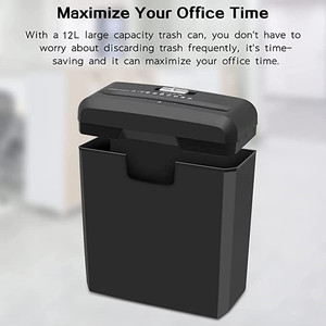 Strip Cut Paper <b>Shredder</b> Mini <b>Electric</b> A4 Cross Cut 11L Capacity S607 Household Office Use - Product Image 4