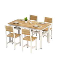 Ensemble table et chaises de salle à manger commerciales en bois, design moderne, pour cuisine, restauration rapide, restaurants, location