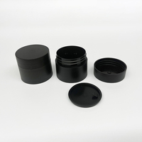 Pot cosmétique en plastique noir mat 5g 10g 15g 20g 30g 50g, pot à double paroi opaque au toucher doux pour vernis à ongles, gel, huile