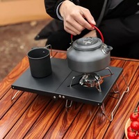 Table pliante mini en alliage d'aluminium pour camping, accessoire pour réchaud araignée, petite table portable d'extérieur pour barbecue, pique-nique, road-trip - Vente chaude