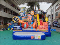 Toboggan gonflable pour robot de construction, maison de saut, château combo, toboggan gonflable commercial, videurs