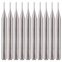 Fraise à queue en carbure Ruimeng personnalisée, 0,6 mm, 1 dent, sans revêtement, pour gravure et fraisage, embouts de routeur CNC pour machine PCB, queue de 1/8 po