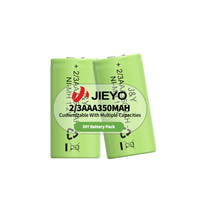 Jieyo Nimh ukuran 2/3aaa 1.2v 2/3 Aaa 250mah 300mah 350mah Ni Mh baterai silinder nikel isi ulang untuk lampu surya