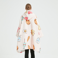 Fabrieksgoedkope winterdeken, op maat gemaakte gigantische sweatshirtdeken met capuchon, pluche flanellen fleece, grote deken voor volwassenen