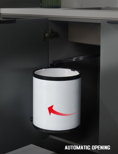 8L/14L Under Sink Trash Can with Cover and <strong>Wheelie</strong> <strong>Bin</strong> Pressing Type Style Garbage/home Kitchen Trash Can - Product Image 3