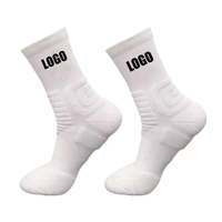 Chaussettes de course brodées OEM de haute qualité, logo personnalisé, chaussettes de sport personnalisées pour hommes et femmes, chaussettes athlétiques antidérapantes en jacquard