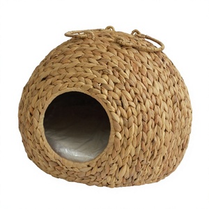 Haprosimex Saigon HS 3005 Cage pour chat en fibre de bambou écologique de luxe, toit en fer, forme semi-circulaire, motif animalier, sans assemblage - Product Image 1