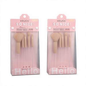 Ensemble de 5 pinceaux de maquillage <span class=keywords><strong>Michelle</strong></span> - Fibres synthétiques à poils doux pour débutants, avec étui portable - Product Image 5