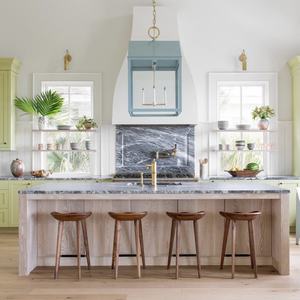 CBMmart Armoire de cuisine américaine moderne plate personnalisée contreplaqué laqué placage de bois armoire de cuisine classique avec îlot - Product Image 2