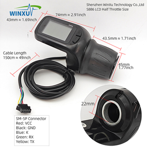 24V 36V 48V 250W 13A 350W 15A e-xe đạp không chổi than động cơ phổ ổ đĩa điều khiển s886 <span class=keywords><strong>LCD</strong></span> nửa ga cho xe điện xe đạp - Product Image 4