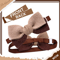 Automne nouvelle série chien chat animal de compagnie noeud papillon luxe classique Polyester accessoires motif imprimé noël Melard couleur Nylon