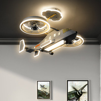 Lampe de plafond en forme d'avion pour chambre d'enfant, chambre de garçon, lustre LED en fer moderne, modèle d'hélicoptère de combat Avatar, éclairage de chambre