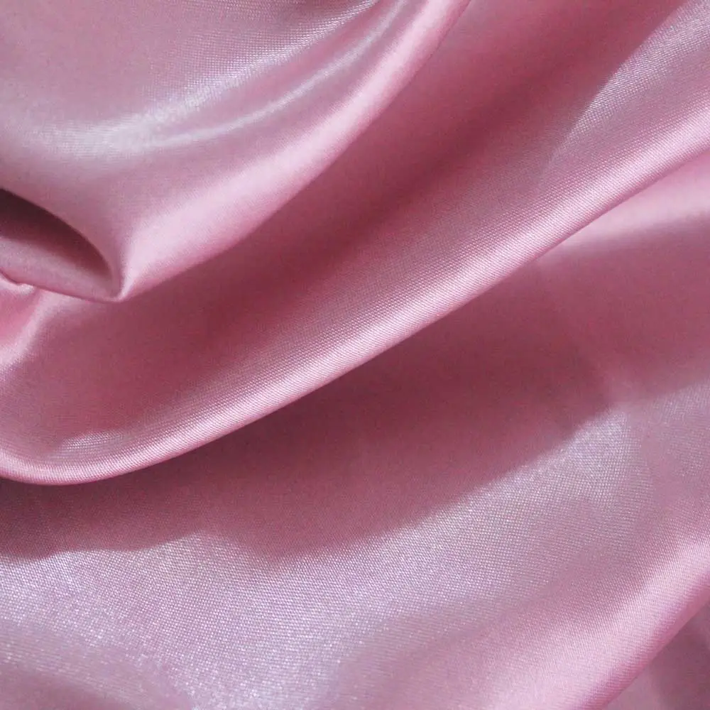 Toptan 50d 50d gelin polyester dokuma tela parlak streç ipek saten kumaş elbise için