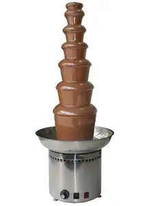 Commercio all'ingrosso in acciaio inox 6 strati fontana di cioccolato commerciale, Distributore di Cioccolato di nozze di Lusso attrezzature per la ristorazione