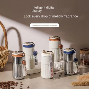 Wholesale 2025 New 450ml Smart LED Temperature Display Bottle Portable Stainless Steel Vacuum <b>Flasks</b> <b>Coffee</b> Cups - Product Image 4