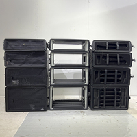 Kkmark Durable Desmontable Apilable 19 ''Racks Montaje de choque HDPE Rack de plástico Flight Case para Pro Audio Video Amplificador de iluminación