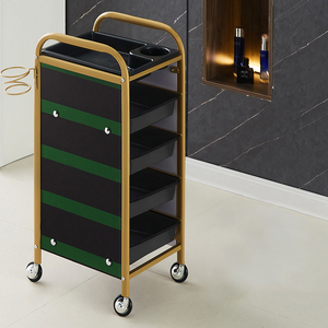 Outils <span class=keywords><strong>de</strong></span> coiffure BLISSLIFE, chariot <span class=keywords><strong>de</strong></span> salon <span class=keywords><strong>de</strong></span> coiffure, chariot d'assistant <span class=keywords><strong>de</strong></span> coiffeur, chariot doré avec roues universelles - Product Image 3