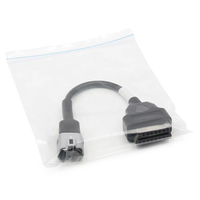 Cable de Diagnóstico OBD2 de Alta Calidad para Motocicletas de 12V, Adaptador de 6 Pines, Conector Hembra, PVC/Plástico Negro, Compatible