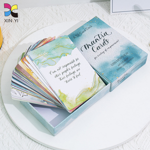 Conception de taille personnalisée <span class=keywords><strong>carte</strong></span> de santé mentale phrases de soi positives cartes d'affirmation de relaxation avec boîte - Product Image 1