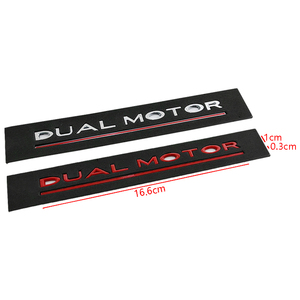 Accesorios para Model 3 Y S X, Adhesivo de Doble Motor, Logotipo 3D en ABS Cromado Negro, Emblema de Letras <span class=keywords><strong>DUAL</strong></span> MOTOR, Calcomanía para Maletero de Coche - Product Image 3