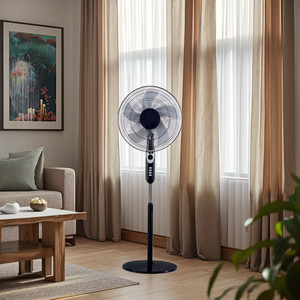 電気12インチ振動台座ファン10インチ高さ調整可能220V 110V屋外ホテル使用エネルギー効率の良い米国 - Product Image 2
