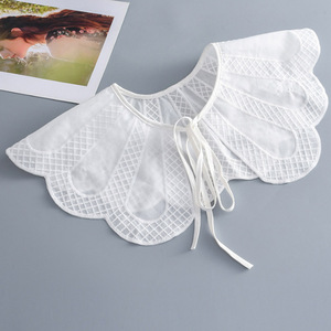 Accessori di abbigliamento multifunzionali eleganti donne ragazze ricamate disegni di fiori in pizzo staccabile scialle falso collo forgiato - Product Image 6