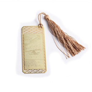 ที่คั่นหนังสือแบบกลวงชุบทองสไตล์เกาหลี ที่คั่นหนังสือโลหะสแตนเลสแบบสลักลาย  รับสั่งทำตามแบบ - Product Image 4