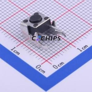 TC-1102N-C-A1-B Tactile Switch Bent Lead Through Hole,6x6mm Switch Single Pole Single Throw Round Button 2.6N Right Angle Insert - Product Image 1
