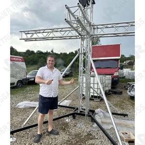 Spigot Truss Stage <b>Lighting</b> Display Folding Black Speaker Metal Aluminum Line Array <b>Dj</b> Stage <b>Lighting</b> Truss - Product Image 5