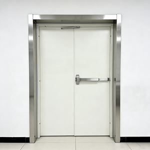 Puertas de Acero Resistentes al Fuego con Certificación ODM/OEM de Fábrica con 36 Años de Experiencia, Núcleo Ignífugo de Alta Densidad, Resistentes a Impactos, Duraderas, Diseño Moderno, para Uso en Hoteles - Product Image 1