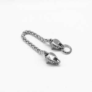 Yunnique – Bracelet en acier titane avec tête de loup pour hommes, bijoux à maillons de chaîne, cadeau, design animal géométrique, GZYB 01 - Product Image 2