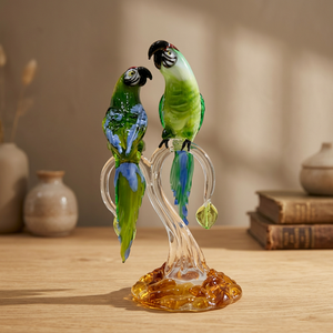 Nuevo Florero de Cristal de Murano Soplado a Mano, Estilo Art Deco, con Diseño de Pavo Real, para Decoración del Hogar en Diwali y Bodas - Product Image 1