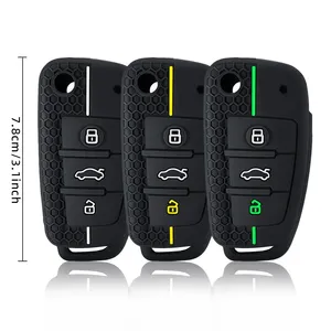 <span class=keywords><strong>Coque</strong></span> de protection en silicone tendance 2025 pour <span class=keywords><strong>clé</strong></span> de voiture <span class=keywords><strong>Audi</strong></span> A4 B7 A6 C6 4F 8V <span class=keywords><strong>A3</strong></span> <span class=keywords><strong>8P</strong></span> A1 <span class=keywords><strong>A3</strong></span> – Accessoire de télécommande automobile - Product Image 6