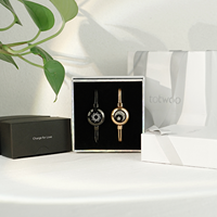 Bracelets Connectés Longue Distance TOTWOO Soleil&Lune Chaîne Serpent à Vibration et Lumière Tactiles pour Couples Bijoux Assortis Bluetooth