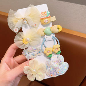 Лидер продаж, набор заколок для волос с бантом для принцессы, модный аксессуар для маленьких девочек с металлической Заколкой в виде цветка - Product Image 5