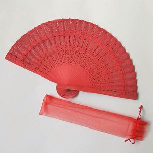 Eco-Friendly Spanish Style Hand Fan Wooden Cross-Border with Fragrant Wood Multi-Color Gauze Bag for Promotional Party Supplies - Product Image 3