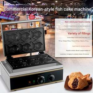 Machine à Taiyaki Électrique Professionnelle à Double Plaque – Idéale pour les Crêpes, les Snacks, les Boutiques de Petit-Déjeuner et de Desserts - Product Image 5