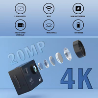 Sports de plein air de haute qualité HD 360 caméra d'action 4K Mini caméra casque caméra pour motos