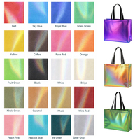 Bolso de Mano Brillante Laminado con Láser, No Tejido, con Logotipo Personalizado, Reutilizable, Iridiscente, de Moda, Tamaño Personalizado, Fabricación en Línea Directa de Fábrica, OEM
