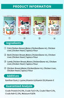 Nourriture humide pour chien en conserve 375g, saveur viande fraîche naturelle (bœuf, poulet, poisson), nourriture humide en conserve pour chien, vente en gros pour chiens adultes et chiots, friandises